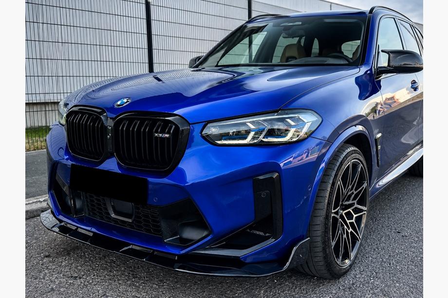 BMW X4 G02 2018– Priekšējā bampera lūpa (F98 2022-2024, spīdīgi melna) Image