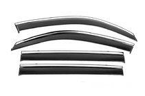 Toyota Land Cruiser 200 2007–2021 Logu vēja deflektori ar hromētu līsti Niken Luxury (4 gab.) foto 2