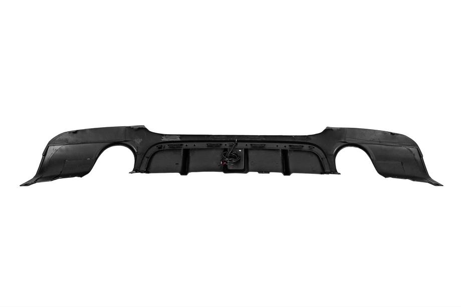 BMW 3. sērija E90/E91 2005–2011 Aizmugurējā bampera difuzors divpusējam vienam izpūtējam ar LED (M-Sport, ABS) Foto 5