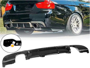 BMW 3. sērija E90/E91 2005–2011 Aizmugurējā bampera difuzors divpusējai viencaurules izplūdei (M-Sport, ABS) foto 1