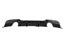 BMW 3. sērija E90/E91 2005–2011 Aizmugurējā bampera difuzors divpusējai viencaurules izplūdei (M-Sport, ABS) foto 6
