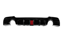 BMW 3. sērija E92/E93 2006–2013 Aizmugurējā bampera difuzors divpusējam vienam izpūtējam ar LED (M-Sport, ABS) foto 1