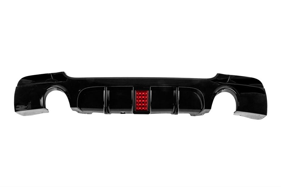 BMW 3. sērija E92/E93 2006–2013 Aizmugurējā bampera difuzors divpusējam vienam izpūtējam ar LED (M-Sport, ABS) Image
