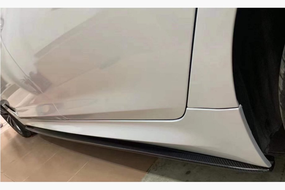 BMW 5. sērija G30/G31 2017–2023 ABS sliekšņu uzlikas (M-Sport/M5 sliekšņiem, melns spīdīgs) Foto 1