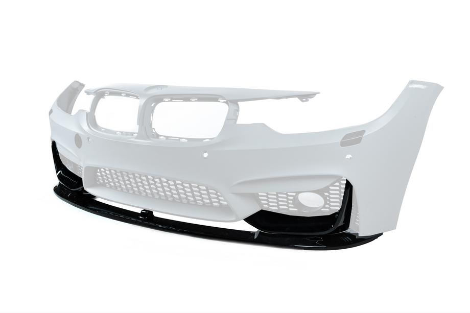 BMW 3. sērija F30/F31 2012–2019 Priekšējā bampera lip uzlika BM (M3-LOOK, spīdīgi melna) Image