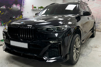 BMW X7 G07 2019– Priekšējā bampera lūpa Paradigm Black Knight V2 (2018-2022, M-Sport) foto 2