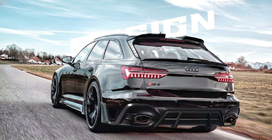 Audi A6 C8 2018–2025 AE-Design Carbon virsbūves komplekts (RS6) foto 2