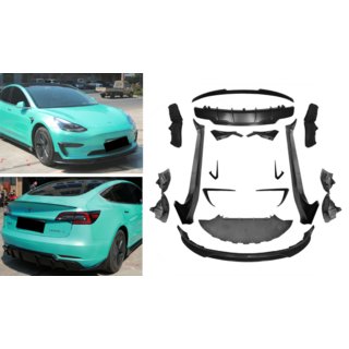 Virsbūves bodykit komplekts (2017-2023) Tesla Model 3 2017–