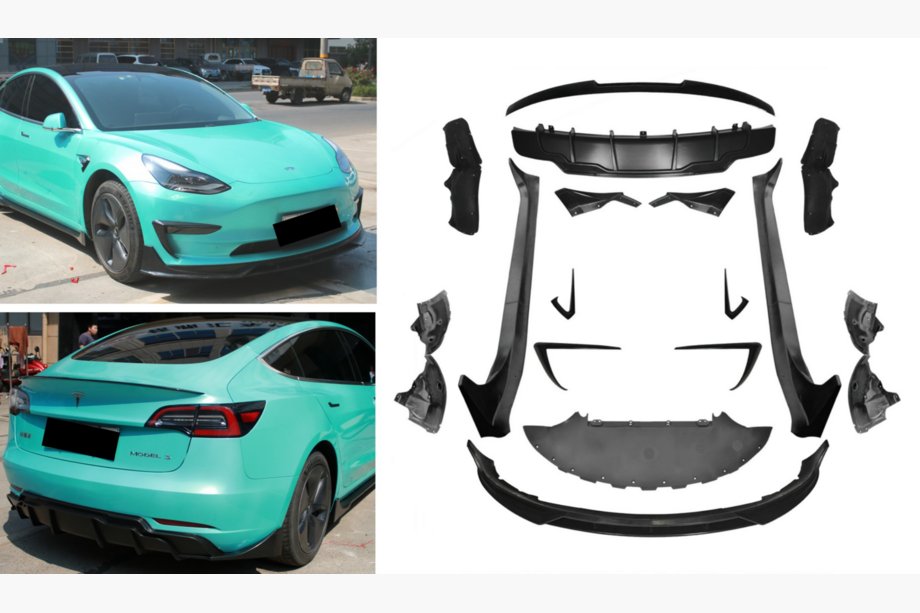 Tesla Model 3 2017– Virsbūves bodykit komplekts (2017-2023) Image