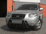 Hyundai Santa Fe 2 2006–2012 Bullbārs WT003 Black (nerūsējošais tērauds) foto 3