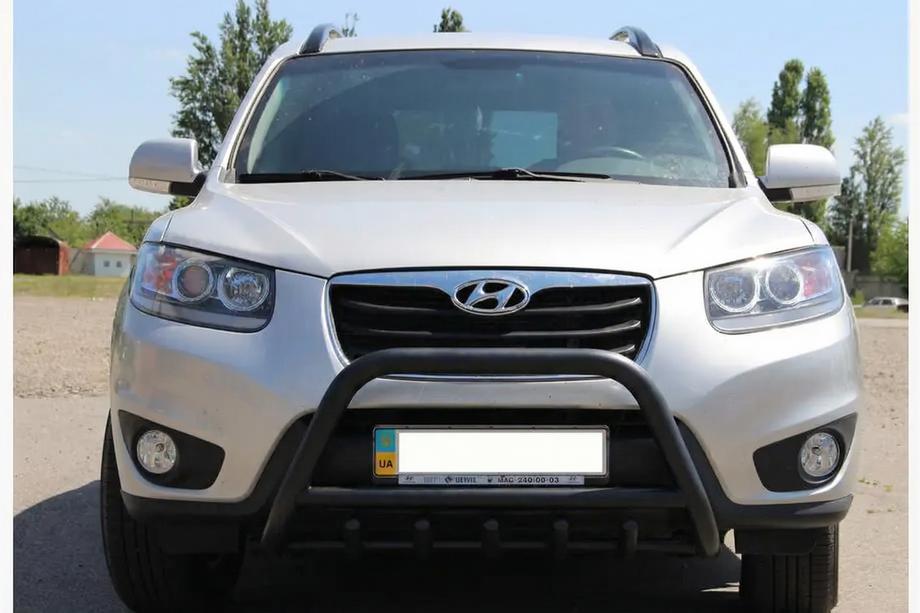 Hyundai Santa Fe 2 2006–2012 Bullbārs WT003 Black (nerūsējošais tērauds) Image