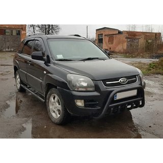 Bullbārs WT003 Black (nerūsējošais tērauds) Kia Sportage 2004–2010 foto 3