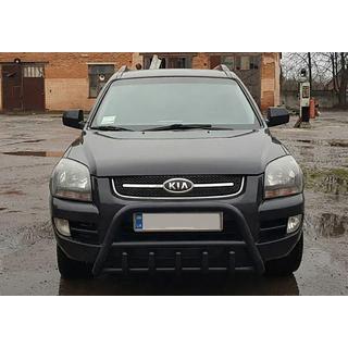 Bullbārs WT003 Black (nerūsējošais tērauds) Kia Sportage 2004–2010 foto 1