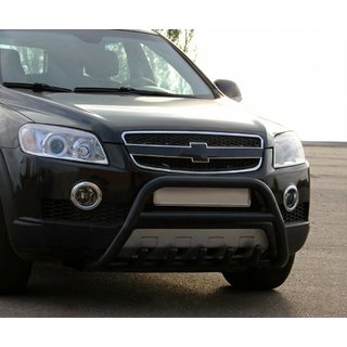 Priekšējais aizsargstienis WT003 Black (nerūsējošais tērauds) Chevrolet Captiva 2006–2019 foto 4