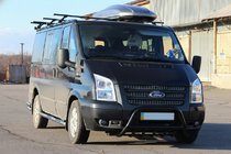 Ford Transit 2000–2014 Kengurins WT003 Black (2006-2014, nerūsējošais tērauds) foto 1