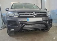 Volkswagen Touareg 2010–2018 Bullbar WT003 Black (nerūsējošais tērauds) foto 4