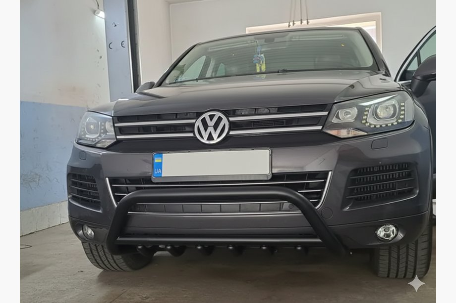 Volkswagen Touareg 2010–2018 Bullbar WT003 Black (nerūsējošais tērauds) Image