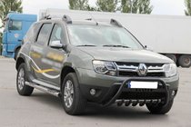 Renault Duster 2008–2017 Ķenguru aizsargstienis ar uzrakstu WT004 Black (nerūsējošais tērauds) foto 2