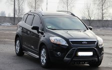 Ford Kuga 2008–2013 Bullbārs WT003 Black (nerūsējošais tērauds) foto 3