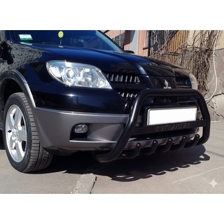 Kengurubārs WT004 Black (nerūsējošais tērauds) Mitsubishi Outlander 2001–2006 foto 3