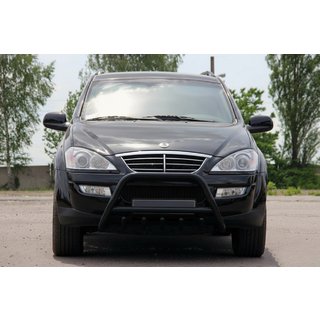 Bullbar WT003 Black (nerūsējošais tērauds) SsangYong Kyron 2005–2014 foto 2