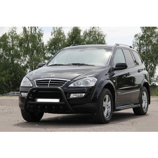 Bullbar WT003 Black (nerūsējošais tērauds) SsangYong Kyron 2005–2014 foto 1