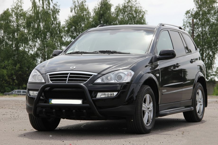 SsangYong Kyron 2005–2014 Bullbar WT003 Black (nerūsējošais tērauds) Image