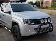 Volkswagen Amarok 2010–2022 Bullbar WT003 Black (nerūsējošais tērauds) foto 4