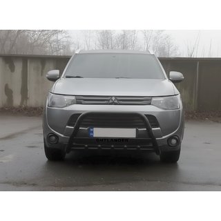 Kengurubārs WT004 Black (nerūsējošais tērauds) Mitsubishi Outlander 2012–2021 foto 3