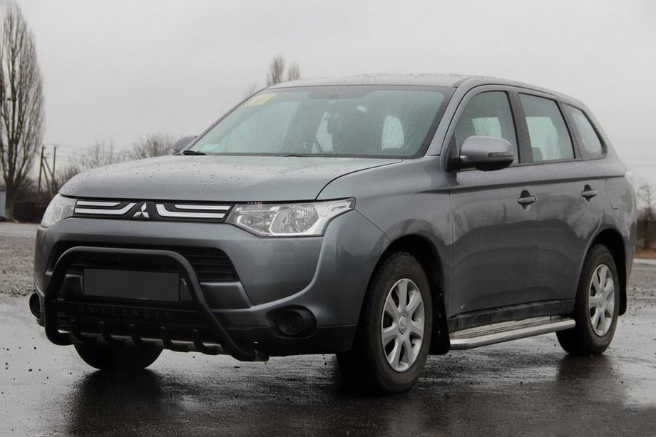 Mitsubishi Outlander 2012–2021 Kengurubārs WT004 Black (nerūsējošais tērauds) Image