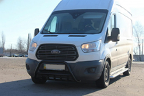 Ford Transit 2014– Bullbārs WT003 Black (nerūsējošais tērauds) foto 3