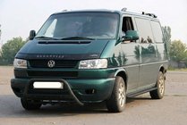 Volkswagen T4 Caravelle/Multivan 1990–2003 Kengurina stienis WT004 Black (nerūsējošais tērauds) foto 2