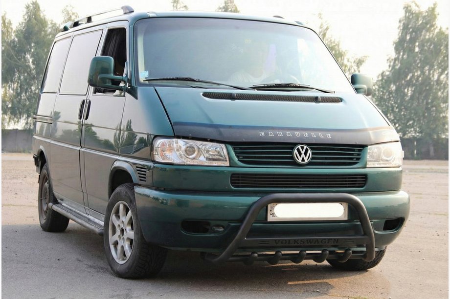 Volkswagen T4 Caravelle/Multivan 1990–2003 Kengurina stienis WT004 Black (nerūsējošais tērauds) Image