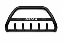 Chevrolet Niva 1998–2020 Kengurina stienis WT004 Black (nerūsējošais tērauds) foto 3