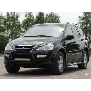 Bullbar WT003 Black (nerūsējošais tērauds) SsangYong Action 2005–2018 foto 3