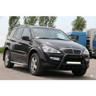 Bullbar WT003 Black (nerūsējošais tērauds) SsangYong Action 2005–2018 foto 1