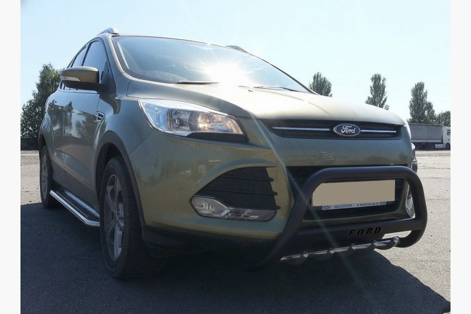 Ford Kuga/Escape 2013–2019 Kengurubārs WT004 Black (nerūsējošais tērauds) Image