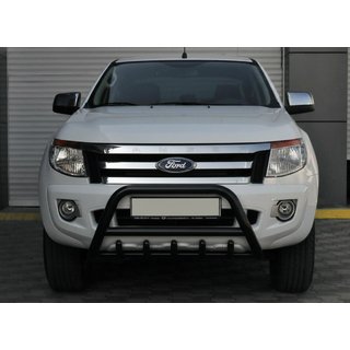 Priekšējais aizsargstienis WT003 Black (nerūsējošais tērauds) Ford Ranger 2011–2022 foto 1