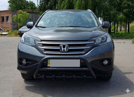 Honda CRV 2012–2016 Priekšējais aizsargstienis WT003 Black (nerūsējošais tērauds) foto 1