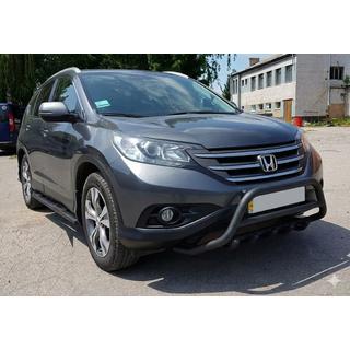 Priekšējais aizsargstienis WT003 Black (nerūsējošais tērauds) Honda CRV 2012–2016 foto 3