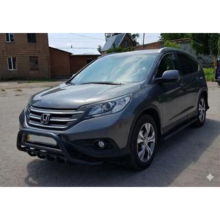 Priekšējais aizsargstienis WT003 Black (nerūsējošais tērauds) Honda CRV 2012–2016 foto 4