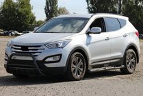 Hyundai Santa Fe 3 2012–2018 Priekšējais aizsargstienis WT003 Black (nerūsējošais tērauds) foto 1