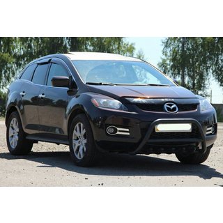 Priekšējais aizsargstienis WT003 Black (nerūsējošais tērauds) Mazda CX-7 2006–2012 foto 4