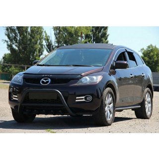 Priekšējais aizsargstienis WT003 Black (nerūsējošais tērauds) Mazda CX-7 2006–2012 foto 1