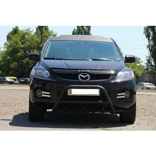 Priekšējais aizsargstienis WT003 Black (nerūsējošais tērauds) Mazda CX-7 2006–2012 foto 3