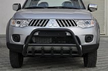 Mitsubishi L200 2006–2015 Bullbārs WT003 Black (nerūsējošais tērauds) foto 3