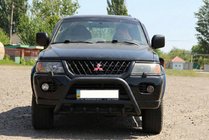 Mitsubishi Pajero Sport 1996–2007 Bullbar WT003 Black (nerūsējošais tērauds) foto 4