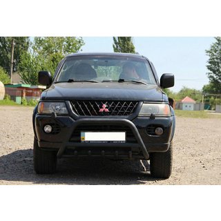 Bullbar WT003 Black (nerūsējošais tērauds) Mitsubishi Pajero Sport 1996–2007 foto 4