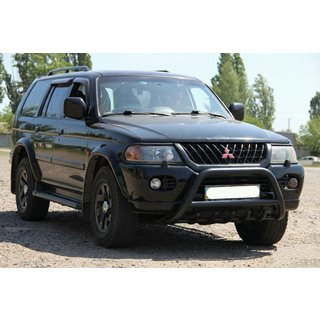 Bullbar WT003 Black (nerūsējošais tērauds) Mitsubishi Pajero Sport 1996–2007 foto 1