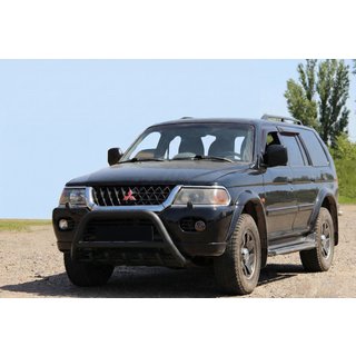 Bullbar WT003 Black (nerūsējošais tērauds) Mitsubishi Pajero Sport 1996–2007 foto 3